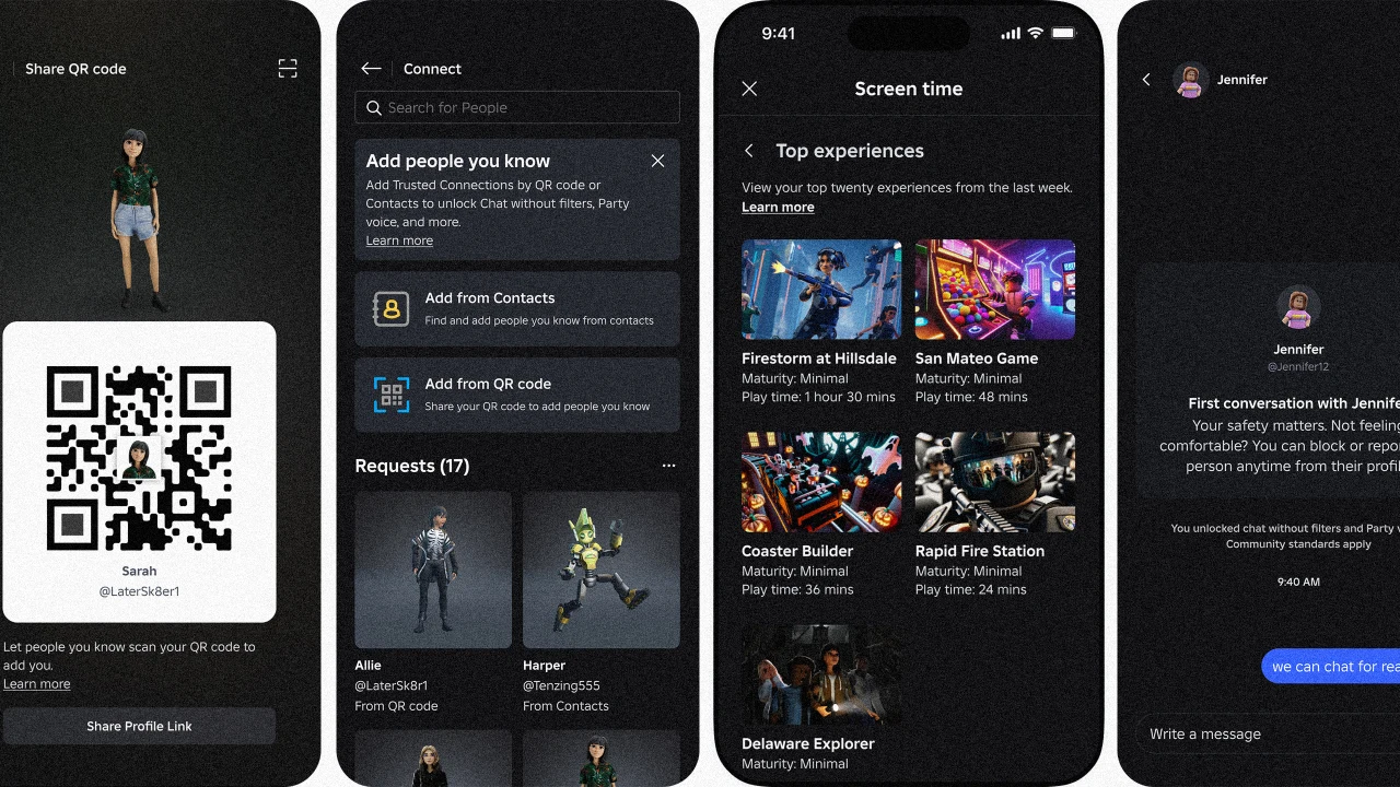 Roblox adds features for teens to talk less restrictedly to real-life friends