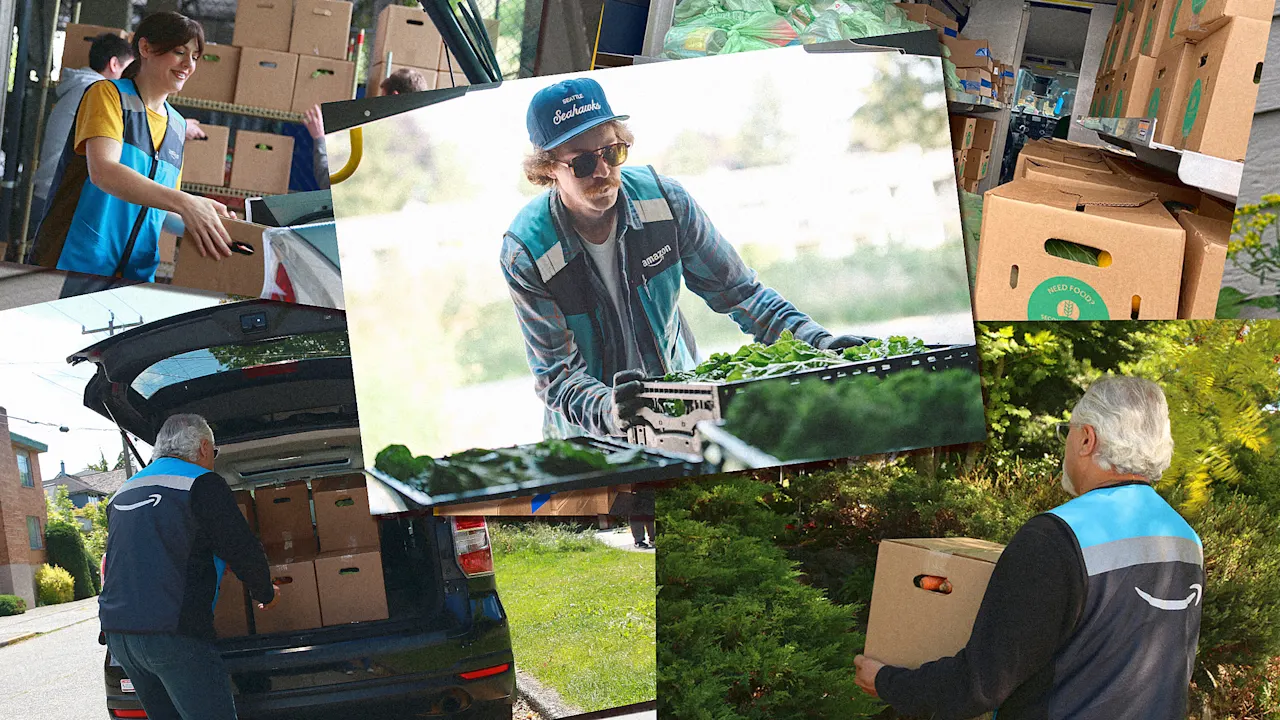 El mejor uso hasta ahora para los conductores de Amazon: entregas para bancos de alimentos