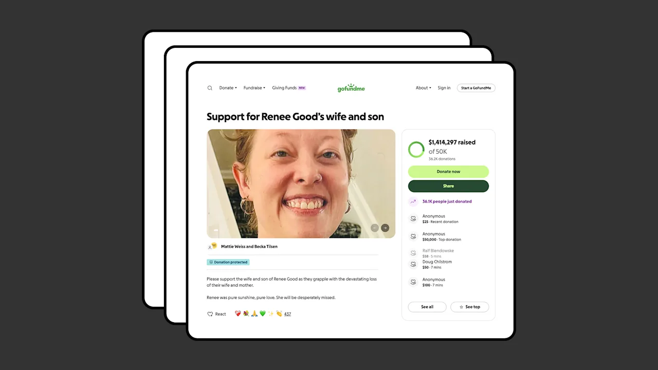 GoFundMe bevestigt dat een inzamelingscampagne van $ 1,4 miljoen voor Renee Nicole Good is geverifieerd