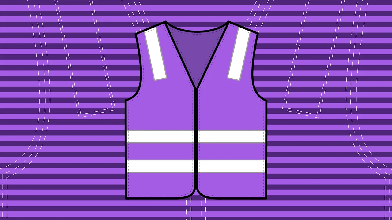 Er is een nieuw item in de beeldtaal van ICE-invallen: paarse vesten