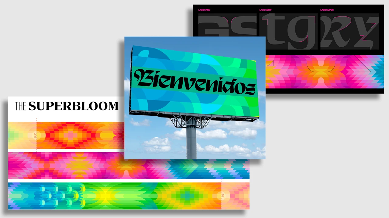 A first look at the vibrant branding for the 2028 Los Angeles Olympics