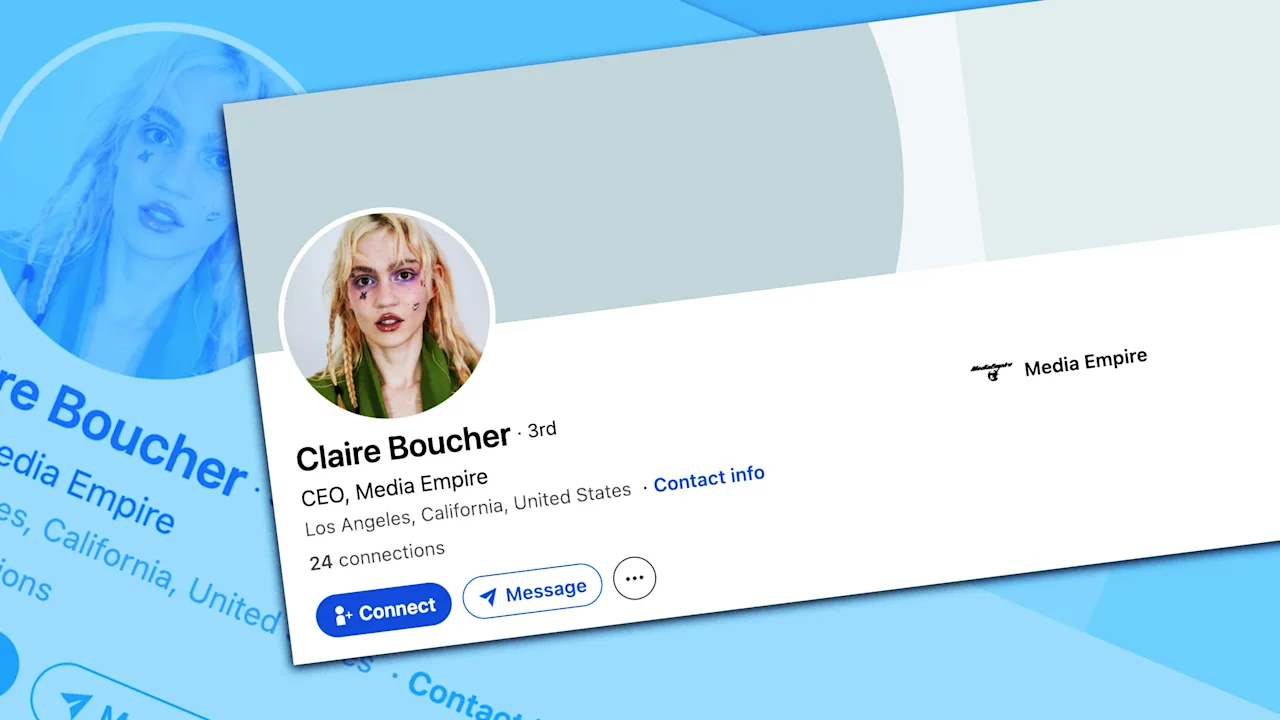 Wacht – is Grimes net lid geworden van LinkedIn?