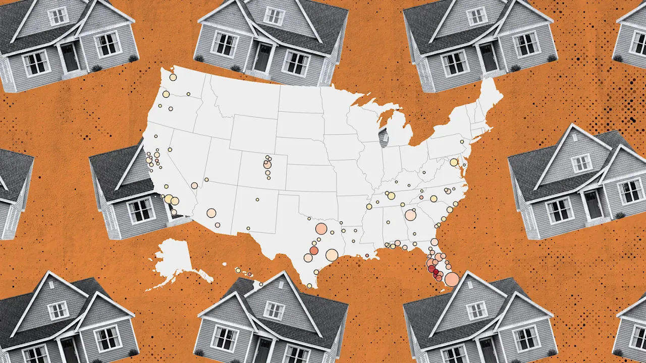 99 housing markets where home prices are falling: See the map
