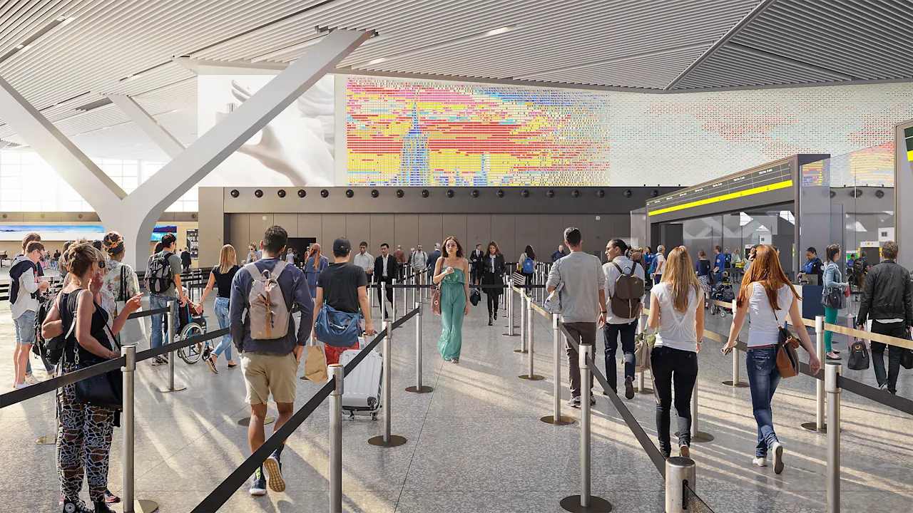 How architects design airports to handle superlong security lines