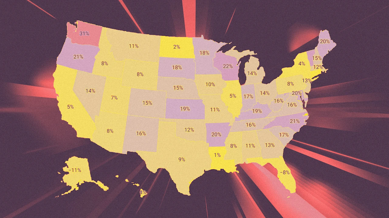 States with the most—and least—housing market inventory heading into the core spring selling season