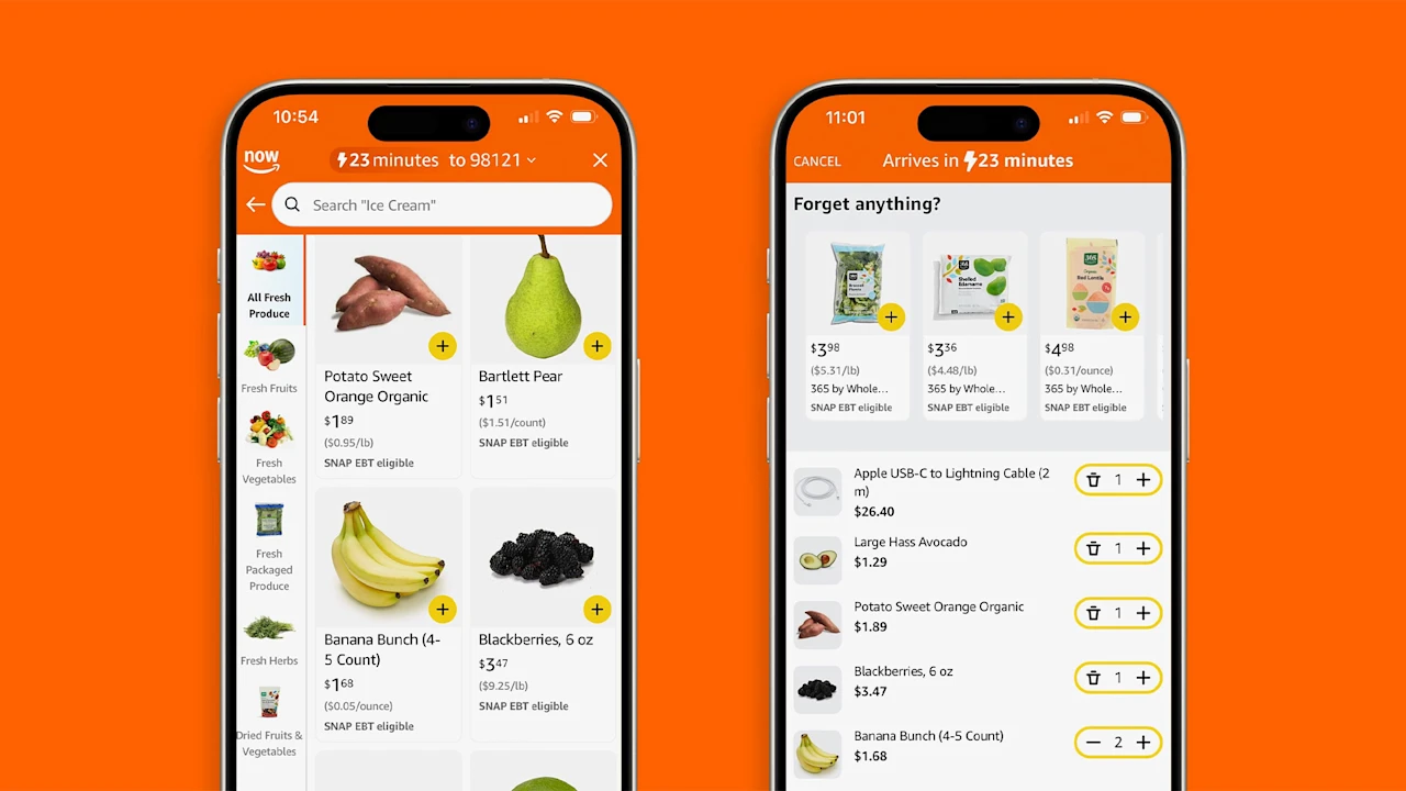 ‘Amazon Now’-leveringen van 30 minuten komen naar verschillende steden. Hier is een lijst met items die je supersnel kunt krijgen