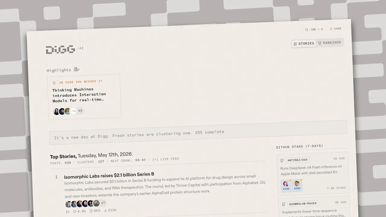 Digg is (weer) terug, dit keer als AI-nieuwsaggregator