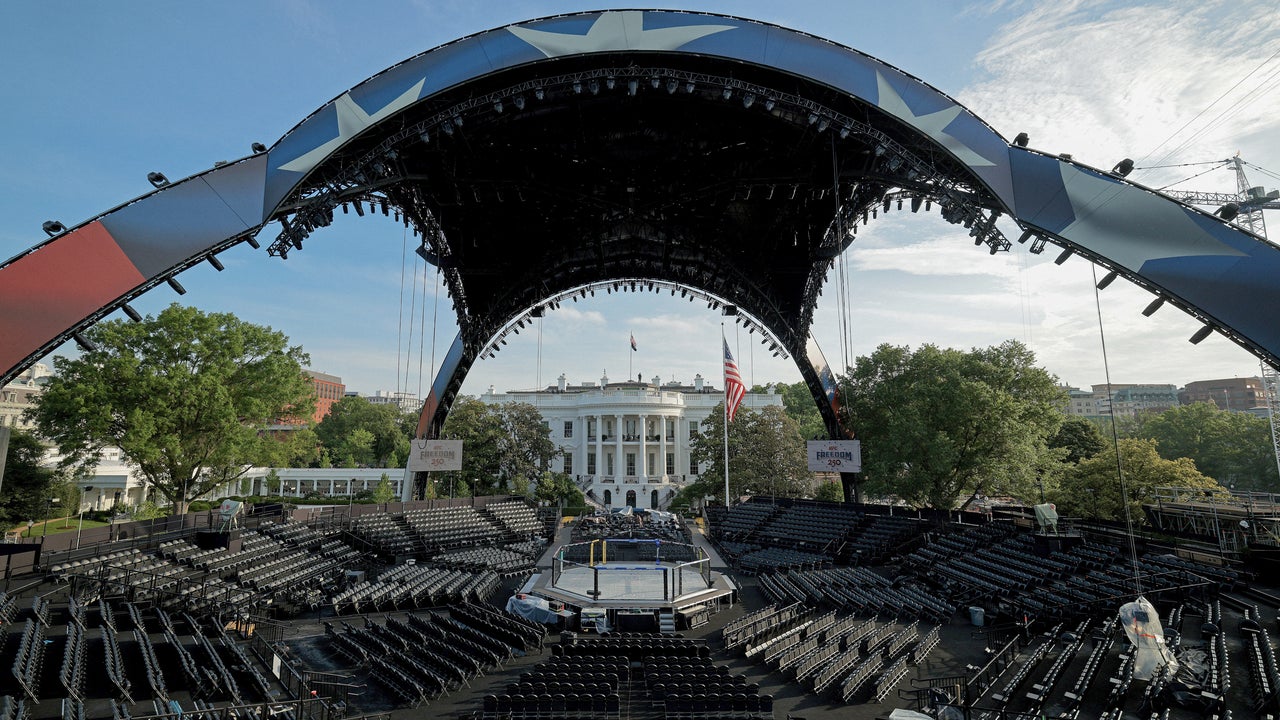 Trump’s UFC cage was built to frame the White House