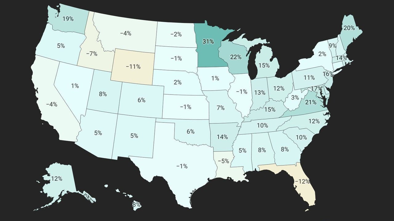18 States Exceed Pre-Pandemic Housing Inventory Levels