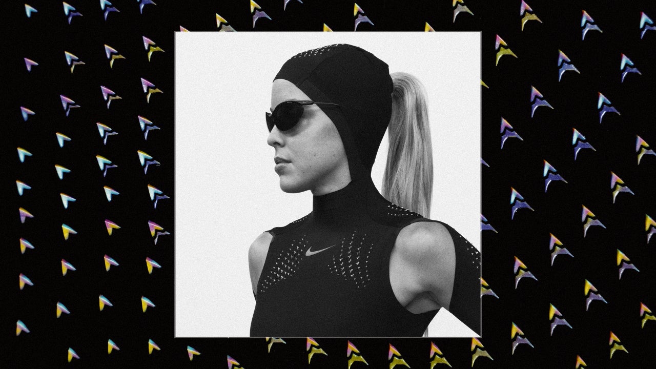 This futuristic Nike speed suit has an opening for a ponytail
