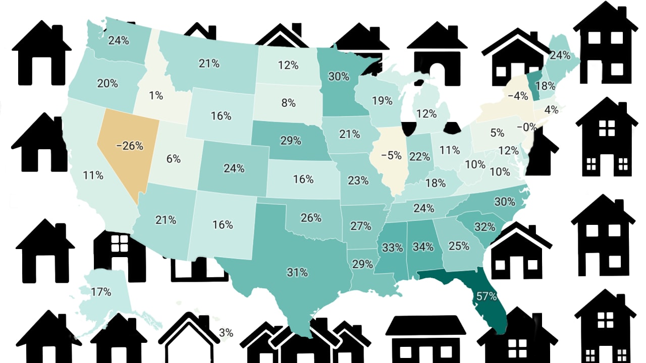 Housing market inventory is rising across most of the country—just look at these maps