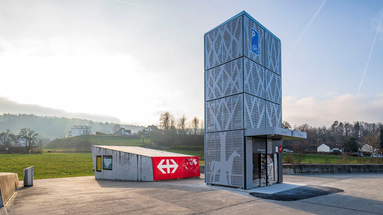 In Bonn, Germany, these sleek bike elevators help store more bikes in a tiny footprint