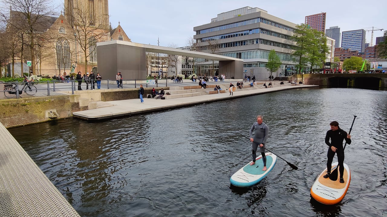 How Rotterdam built a wave pool for surfing inside a centuries-old canal