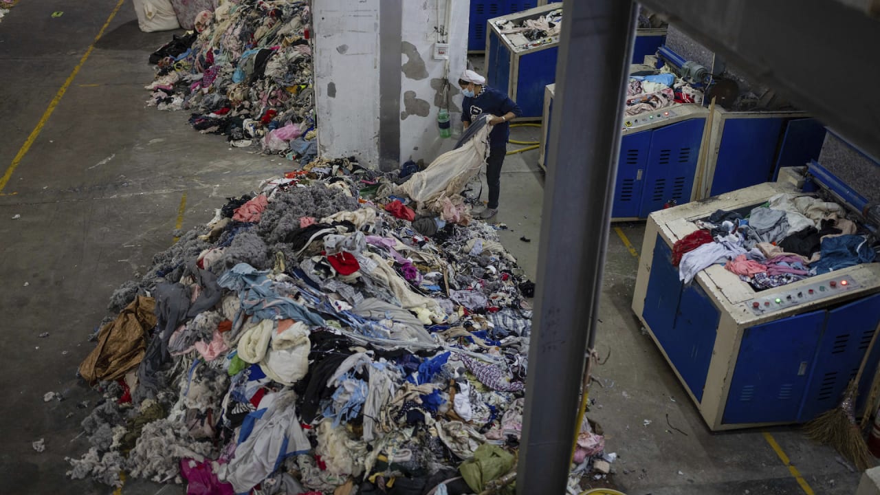 Textile waste like Cotton is barely recycled in China, where fast fashion reigns
