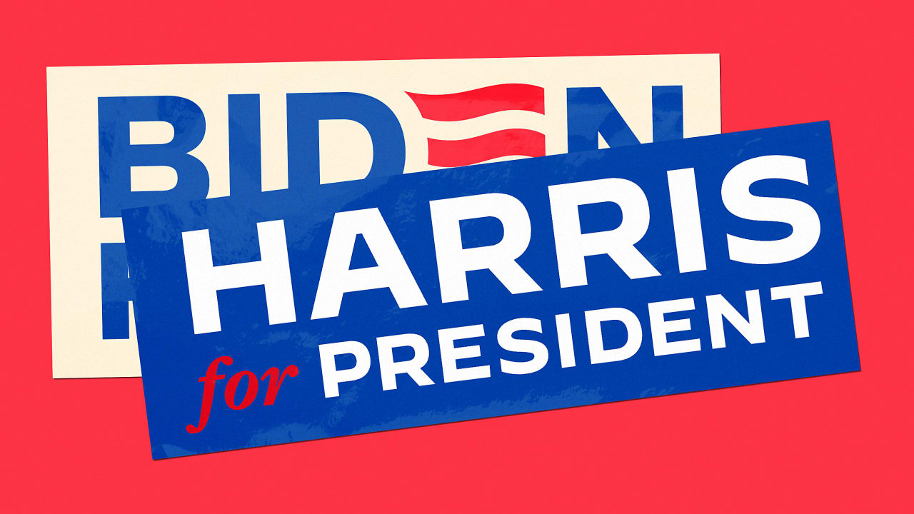 The new Kamala Harris presidential campaign branding came together within hours