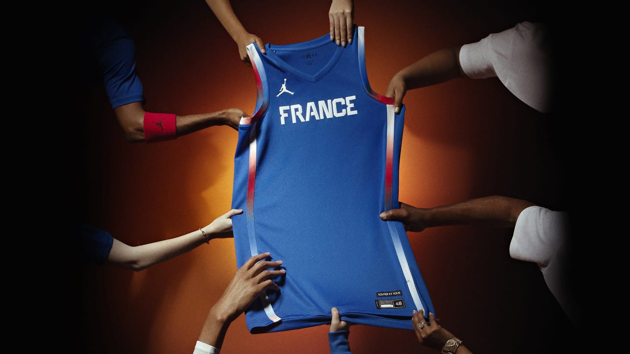 Nike’s Jordan Brand designed the French Olympic basketball uniforms
