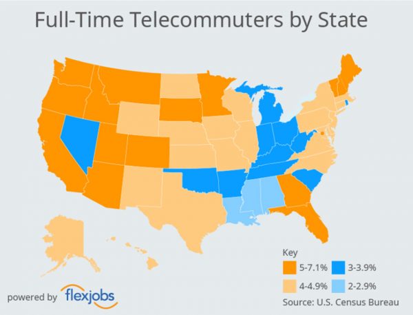 These are the states where the most people work from home - Fast Company