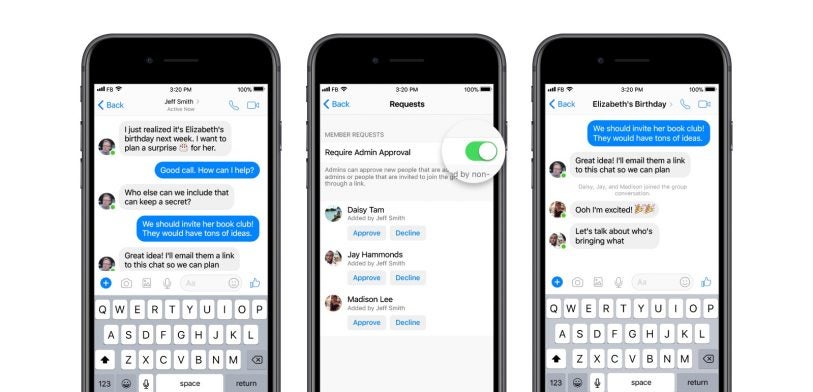Messenger makes it easy to let folks into group chat (or keep 'em out ...
