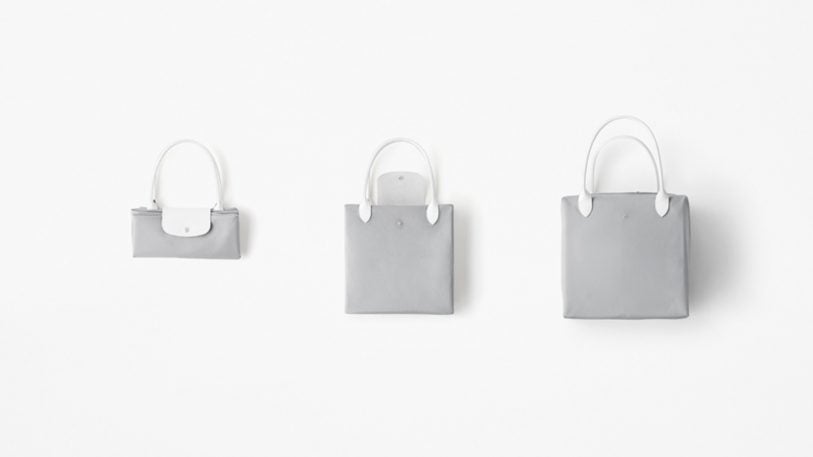 Nendo and Longchamp collab on purses that double as storage boxes