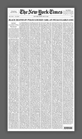 'The New York Times' stunned readers with its coronavirus front page ...