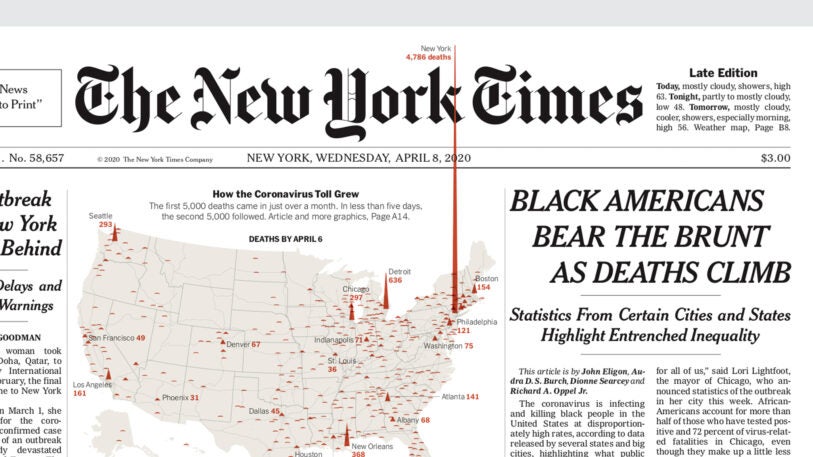 Why 'The New York Times' reinvented its front page to cover COVID-19 ...