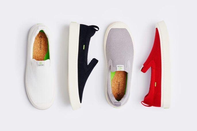 Cariuma Knit Slip On Loafers Sneakers Cariuma Blue Knit Ibi Slip-On Women main image 4