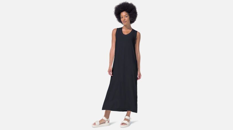 dress with long vest Sleeveless Long Vest Dress main image 0