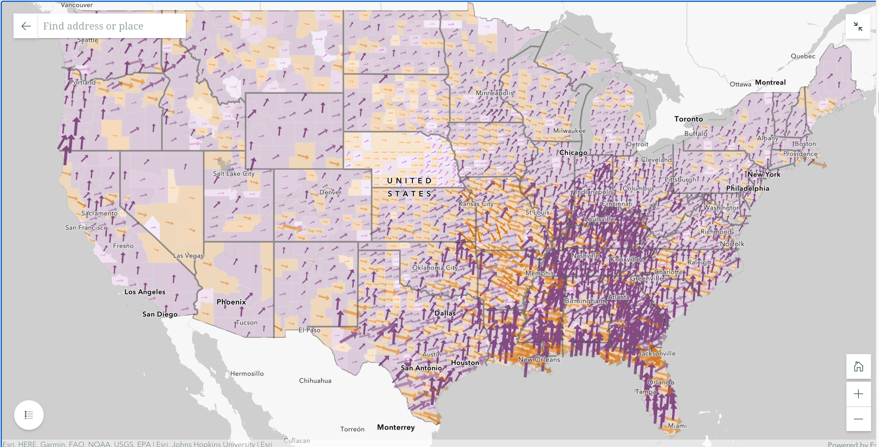 Delta variant this interactive COVID19 map shows if cases are rising or falling in your area