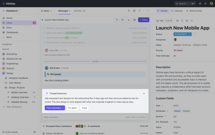ClickUp goes beyond project management with new AI features