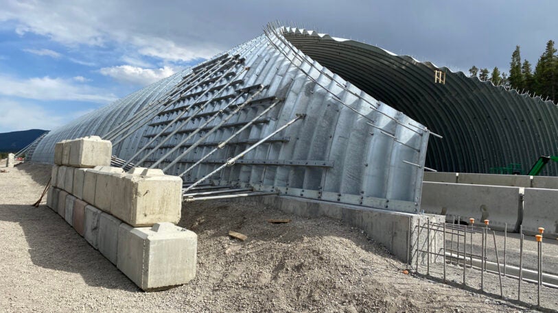These massive steel arches will soon be a bridge for bears, elk, and ...
