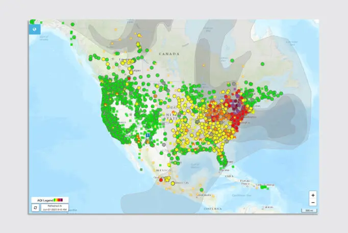 Air Quality Index Maps Show Where Wildfire Smoke Is The Worst