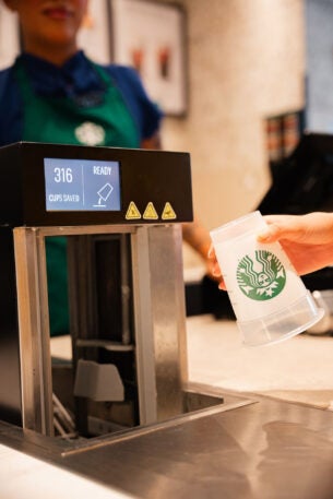 At these Starbucks stores, every cup is now reusable
