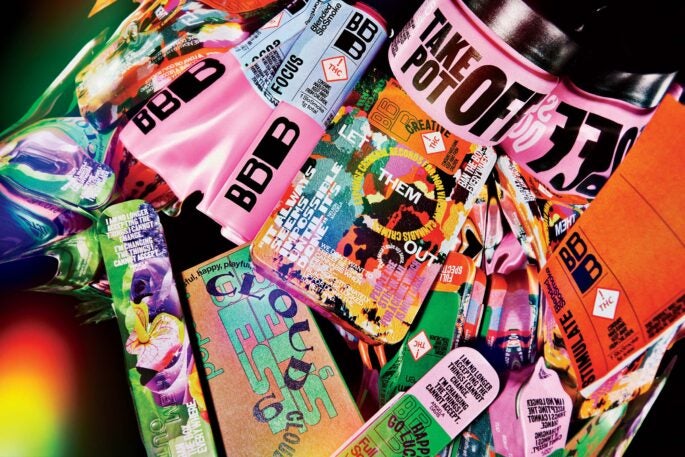 The visual identity of this cannabis venture is rooted in protest art