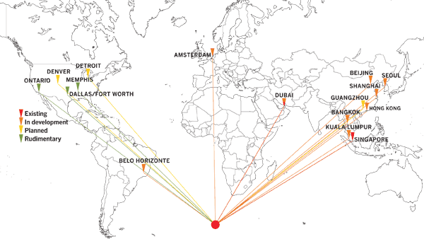 Map of the Global Aerotropolis