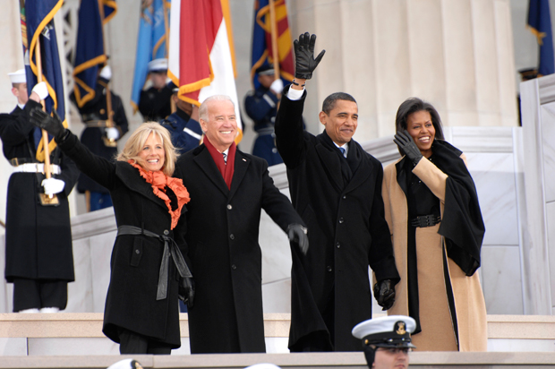 President Obama with Wife and Joe Biden and Wife
