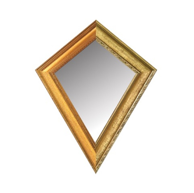 Gold framed mirror