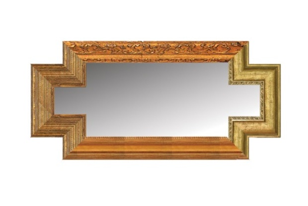 Gold framed mirror