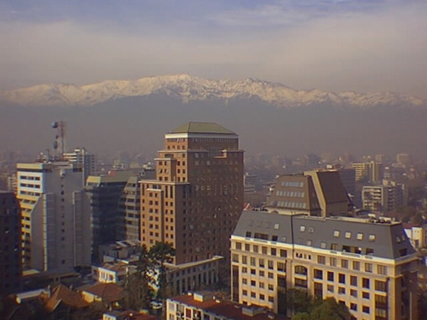 smog over city