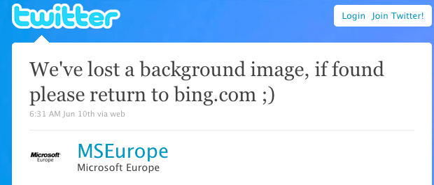 Bing tweet