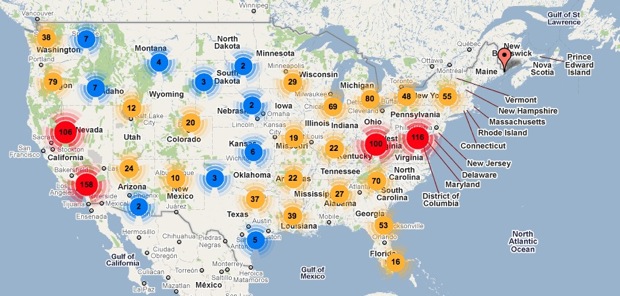 Map: The Electric-Car-Charging Hot Spots Of America