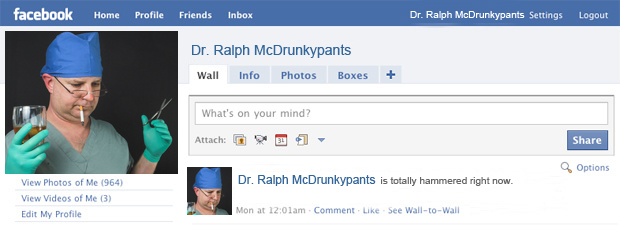 Drunk Facebook doctors