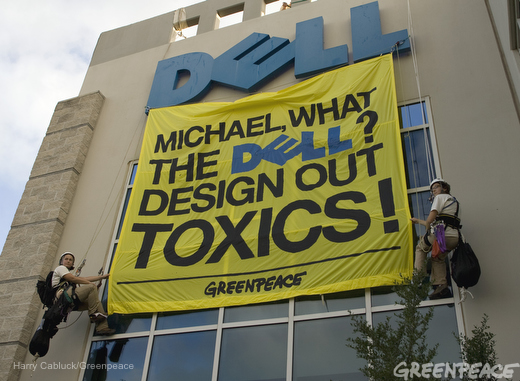 Greenpeace Dell sign