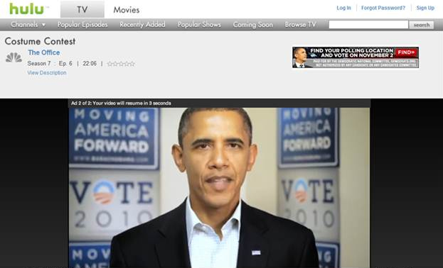 Obama, DNC Launch Last Minute $2.5 Million Ad Campaign on Hulu, Pandor