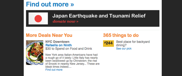 LivingSocial Japanese earthquake relief effort