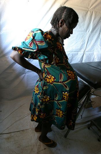 pregnant African woman