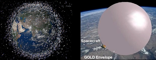 The Most Beautiful Way to Clean Up Space Junk: A Giant GOLD Balloon