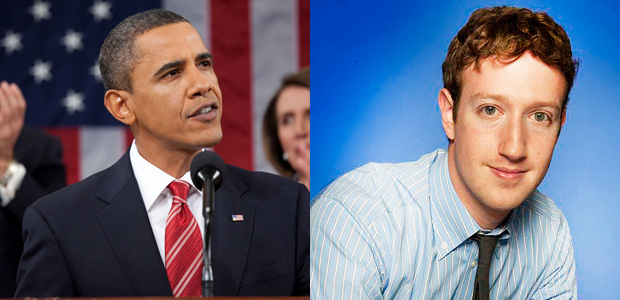 Obama and Mark Zuckerberg